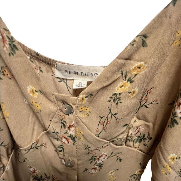 NWOT Pie In The Sky Button-Down Sweetheart Style Maxi Dress, Size XL - Picture 3 of 6